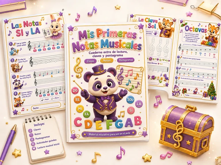 Cuaderno Mis Primeras Notas Musicales